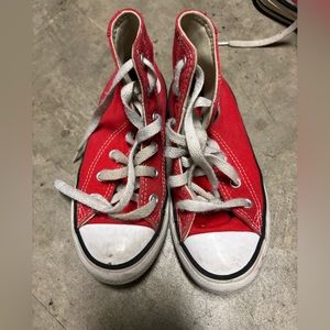 Red high top converse